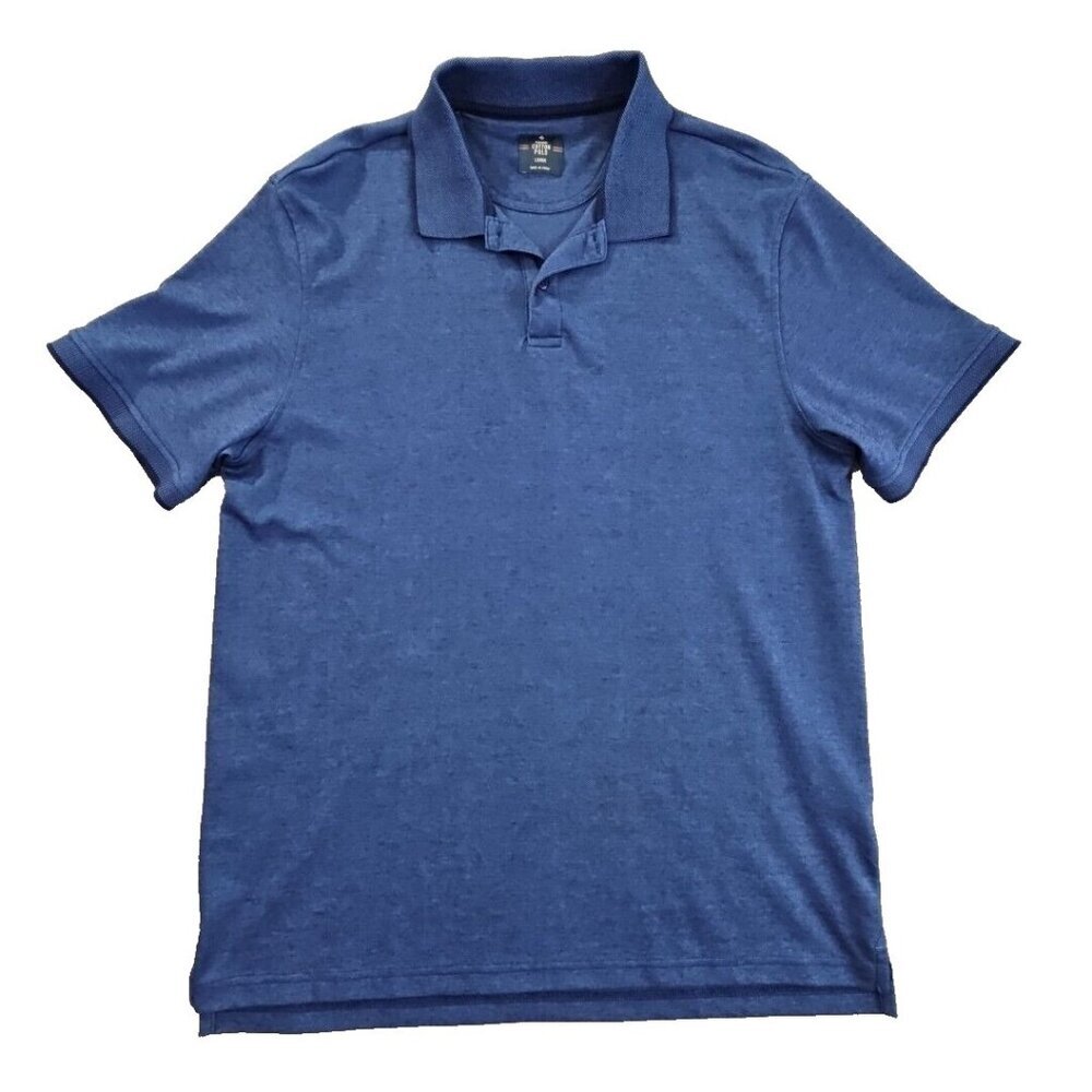 Members Mark Premium Cotton Polo Men's Large Blue Performancewear Golf Shirt EUC